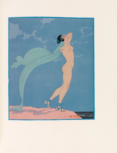 Illusztráció: Les Chansons de Bilitis The Songs of Bilitis, Pierre Louÿs, 1922. alkotó: George Barbier