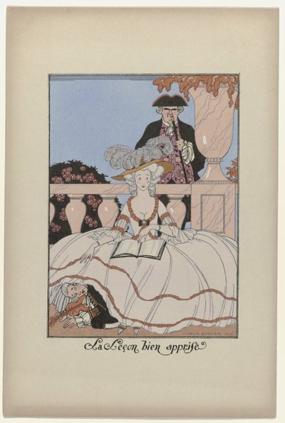 A hónapok koszorúja, 1919: A jól megtanult lecke alkotó: George Barbier