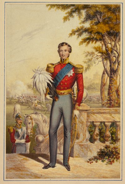 Albert királyi herceg (kék térdnadrágban) alkotó: George Baxter
