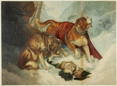 A bernáthegyi kutyák alkotó: George Baxter