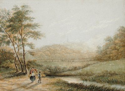 Kilátás Harrow-on-the-Hillből alkotó: George Baxter