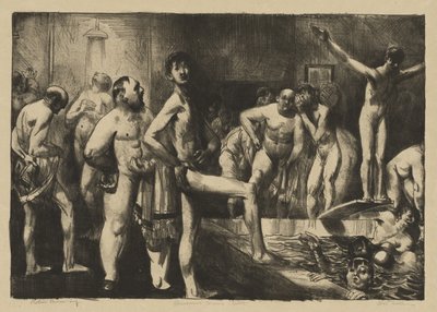 Üzletemberek fürdője alkotó: George Bellows