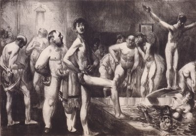 Üzletemberek fürdője alkotó: George Bellows