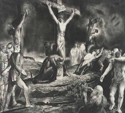 Krisztus keresztre feszítése alkotó: George Bellows