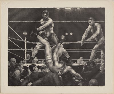 Dempsey és Firpo alkotó: George Bellows