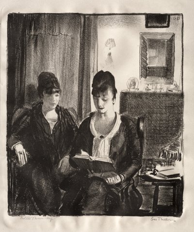 Elsie Emmának olvas, második kő alkotó: George Bellows