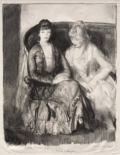 Emma és Marjorie a kanapén alkotó: George Bellows