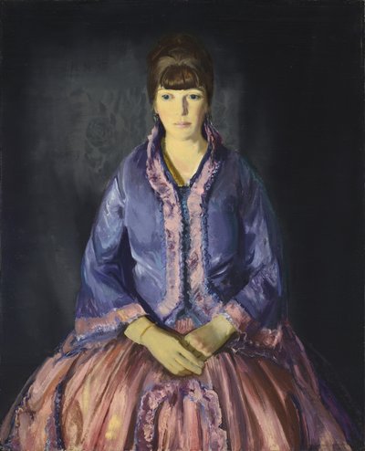 Emma lila ruhában alkotó: George Bellows