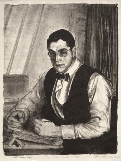 Gene Speicher követ rajzol alkotó: George Bellows