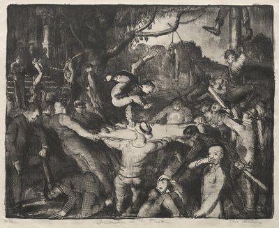 Beavatás a diáktestvériségbe alkotó: George Bellows