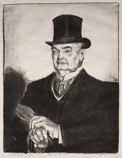 Férfi selyemkalapban alkotó: George Bellows
