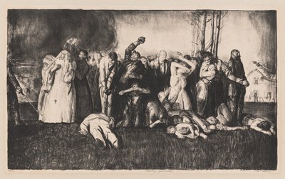 Mészárlás Dinant-ban alkotó: George Bellows