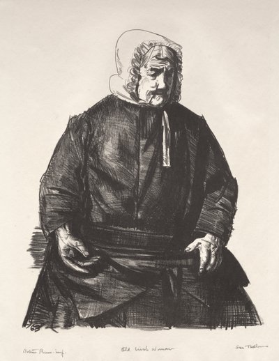 Egy idős ír asszony alkotó: George Bellows