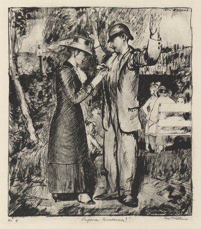 „Készülj, Amerika!” alkotó: George Bellows