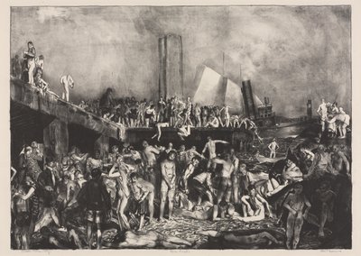 A folyóparton alkotó: George Bellows