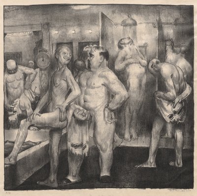 Zuhanyfürdő, részlet alkotó: George Bellows