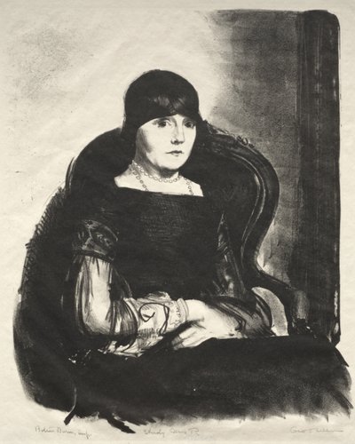 Tanulmány, R. asszony alkotó: George Bellows