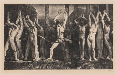 A barikád, az első kő alkotó: George Bellows