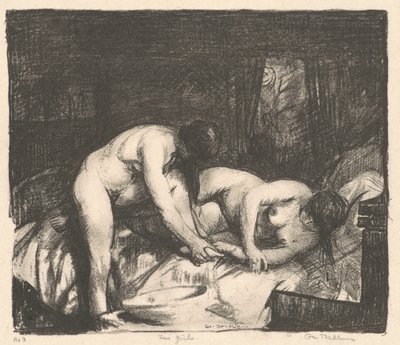 Két lány alkotó: George Bellows