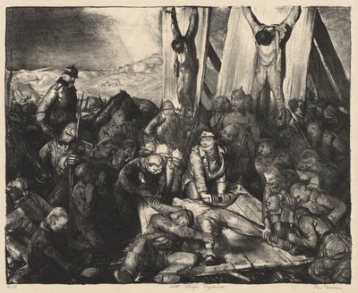 War Series:  Isten büntetése, Anglia alkotó: George Bellows