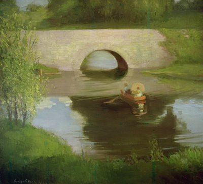 Central Park (olaj, vászon) alkotó: George Benjamin Luks