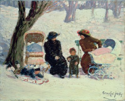 Nursemaids, High Bridge Park (olaj, vászon) alkotó: George Benjamin Luks