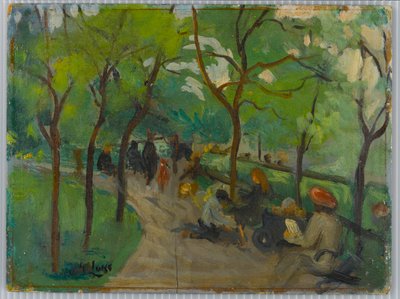 Prospect Park, 1902-1910 körül (olaj, panel) alkotó: George Benjamin Luks