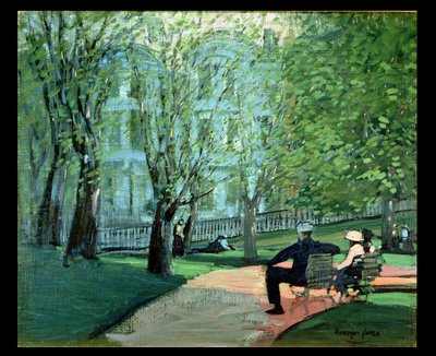 Summer Day, Boston Public Garden, 1923 körül (olaj, vászon) alkotó: George Benjamin Luks