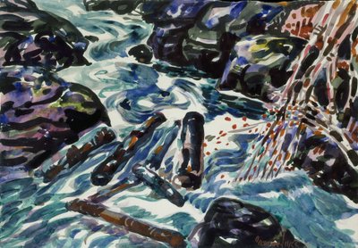 The Brook, Nova Scotia (akvarell és ceruza papíron) alkotó: George Benjamin Luks