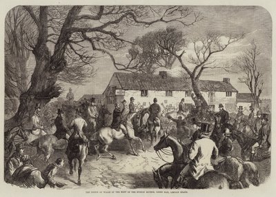 A walesi herceg a Burton Hounds találkozóján, Green Man, Lincoln Heath alkotó: George Bouverie Goddard