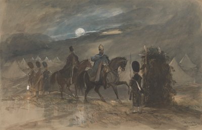 Tábor Chobhamben 1853-ban tisztekkel és őrszemekkel alkotó: George Bryant Campion