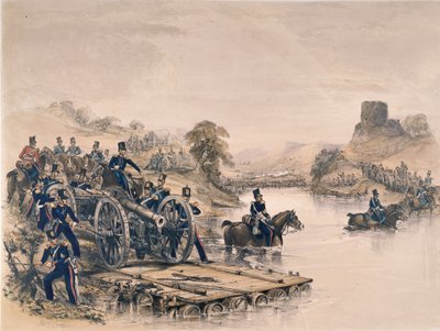 ?Királyi Tüzérség?, folyami átkelés, 1854 körül alkotó: George Bryant Campion