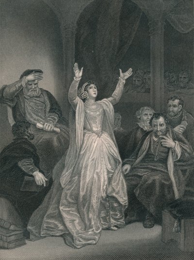 Boleyn Anne elítélése, 19. század közepe. alkotó: George C. Finden