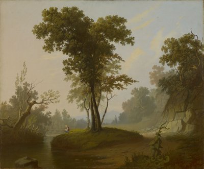 Tájkép halászokkal alkotó: George Caleb Bingham