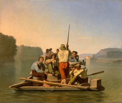 Könnyűbombázó a zátonyra futott gőzhajó mentesítésére alkotó: George Caleb Bingham