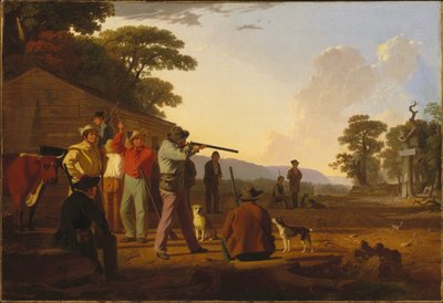 A marhahúsra lövés alkotó: George Caleb Bingham