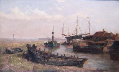 A Freshney folyó torkolata, Grimsby közelében, Lincolnshire államban alkotó: George Cammidge