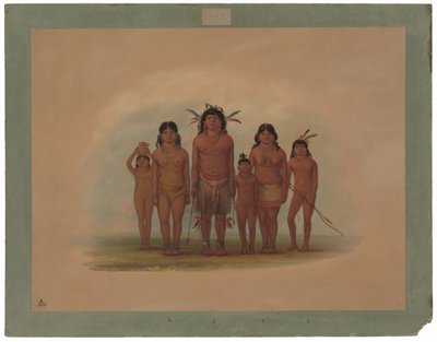Connibo indián család alkotó: George Catlin