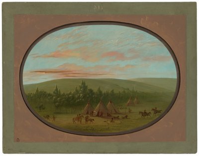 Egy sziú falu alkotó: George Catlin