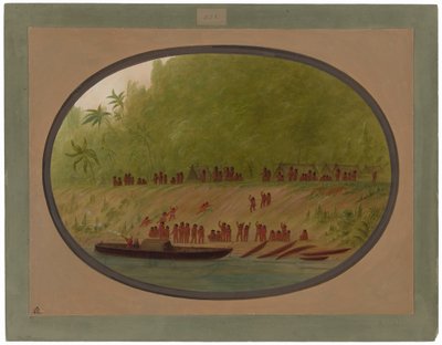 Egy kis Orejona falu alkotó: George Catlin