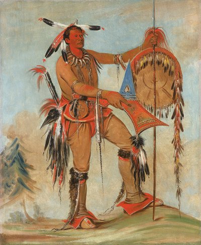 Ah-móu-a, a bálna, Kee-o-kúk egyik fő vitéze. alkotó: George Catlin