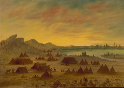 Egy apacs falu, 18551869. alkotó: George Catlin