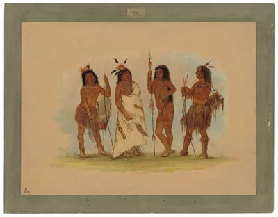 Apache főnök és három harcos alkotó: George Catlin