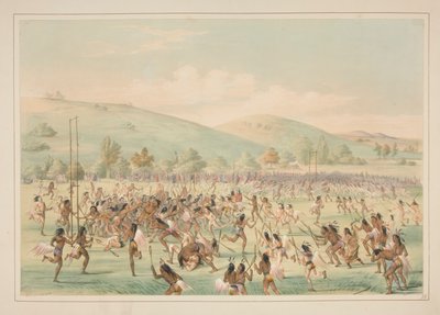 Labdajáték, pl. 23. az észak-amerikai indiánok portfóliójából alkotó: George Catlin