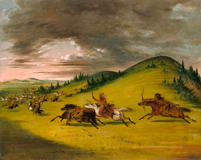 Csata a sziúk és a Sac and Fox között alkotó: George Catlin