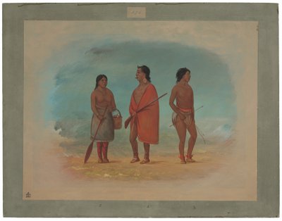 Botocudo főnöke, felesége és egy fiatalember alkotó: George Catlin