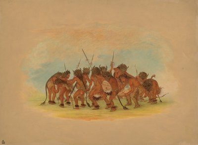 Bivalytánc – Mandan, 1861. alkotó: George Catlin