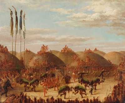 Bika tánc, Mandan O-kee-pa szertartás alkotó: George Catlin