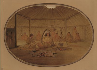 Catlint a mandánfőnök lakomázta, 18611869. alkotó: George Catlin