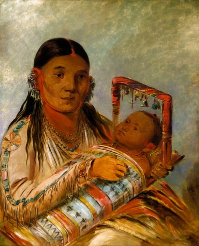 Chée-ah-ká-tchée, Nót-to-way felesége. alkotó: George Catlin